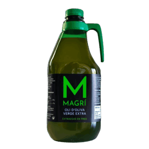 - AGOTADO - VERDE SIN FILTRAR - Garrafa de 2L - Aceite de oliva virgen extra Magrí